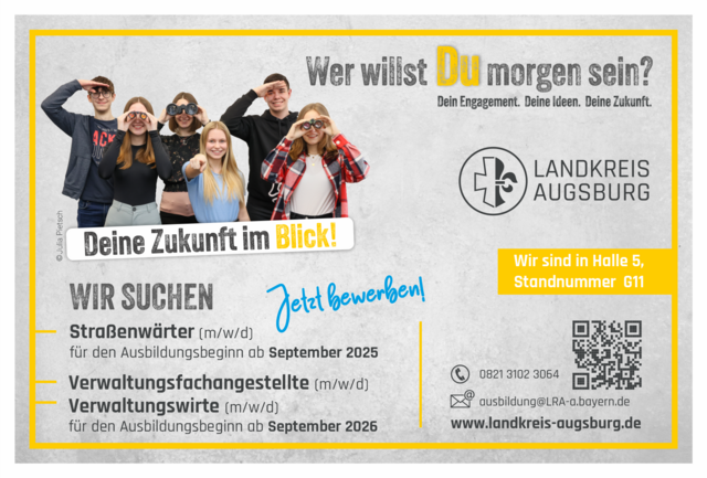 Der Landkreis Augsburg hat die Zukunft seiner künftigen Nachwuchskräfte bereits heute im Blick. | Foto: Landkreis Augsburg