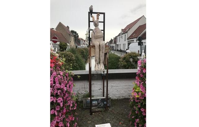 Auch das ist "Kunst" am Flandernradweg: Der Schwerpunkt dieses Radtour-Vortrages liegt jedoch auf "klassischer" Kunst! | Foto: Angelika Spörer / ADFC Langenhagen