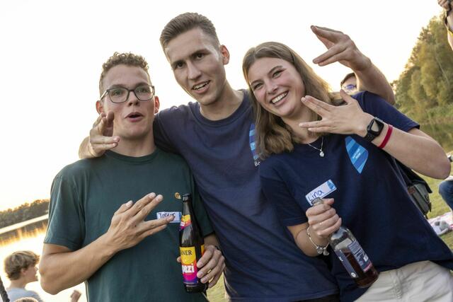 Die engagierte Surfjugend: (v.l.) Justus, Börge und Lina.
