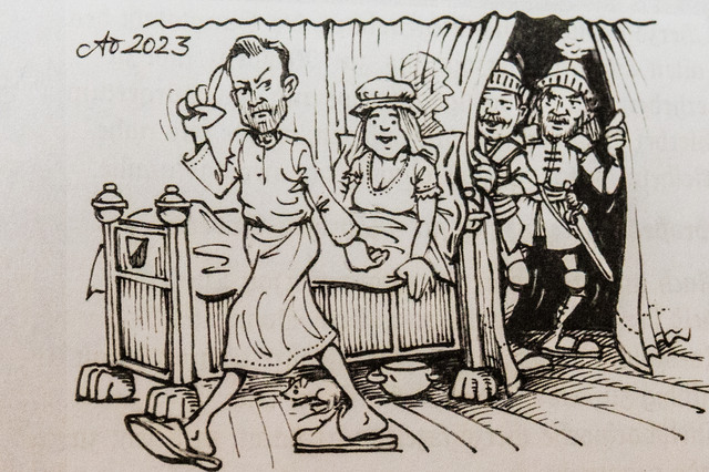 Auch zum 13. historischen Altstadtfest in der Zeit vom 4. bis 13. Juli 2025 wir die Illustrierte Zeitung wieder zu jedem Veranstaltungstag, frisch gedruckt im Fraghäusl der Stadt Friedberg aufliegen. Wir sprachen mit der Verfasserin Regine Nägele über die Entstehungsgeschichte und die neue Ausgabe der Illustrierten. Heitere Illustrationen, gezeichnet von Anton Oberfrank, beleben die geschichtlichen Inhalte  | Foto: FSeventfoto