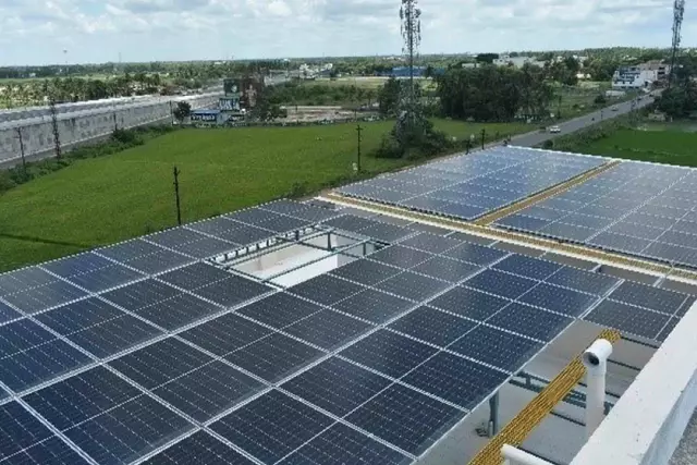 Das neue Kolping Bildungszentrum im indischen Kancheepuram hat eine Solaranalge erhalten.