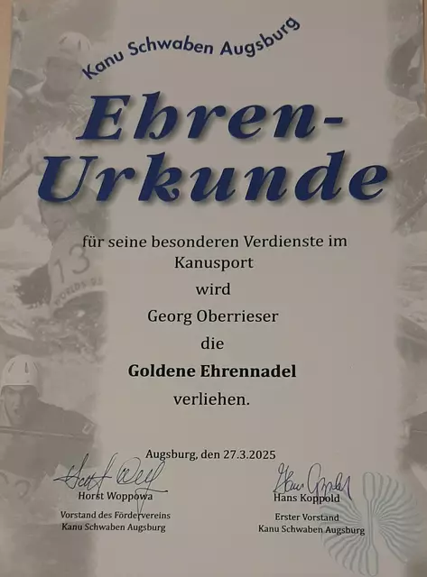   Ehrenurkunde
 | Foto: Marianne Stenglein