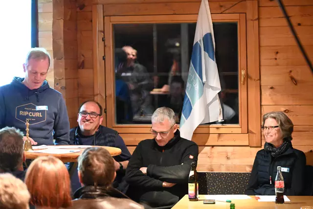 Daniel Göbel, Kassenprüfer (und Hobbyfeuerwehrmann in Vechelde) erteilt dem Vorstand die Absolution und löscht auch im SCP so manches Feuer, wenn Not am Mann ist. Holger, Sönke und Astrid sind ganz entspannt