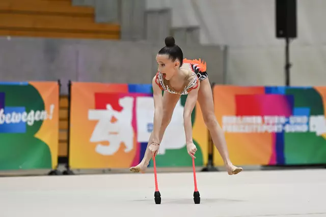 Die Gymnastinnen des TSV 1909 Gersthofen glänzten mit starken Leistungen in Berlin. | Foto: Patrick Höpner