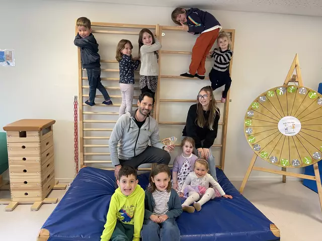 Die Bärengruppe im neuen Bewegungsraum