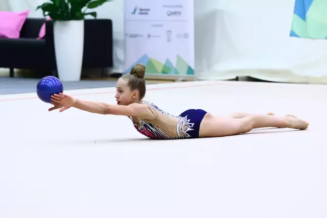 Anna-Sofiia Derevyanko vom TSV 1909 Gersthofen zeigte in Ljubljana, Slowenien eine gute Leistung. | Foto: Daniel Palhegyi