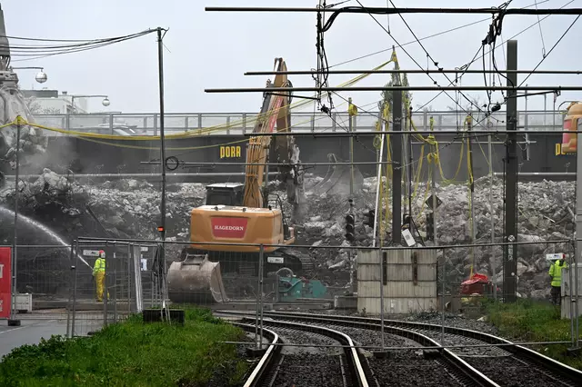 Abriss der Südschnellwegbrücke in Döhren
