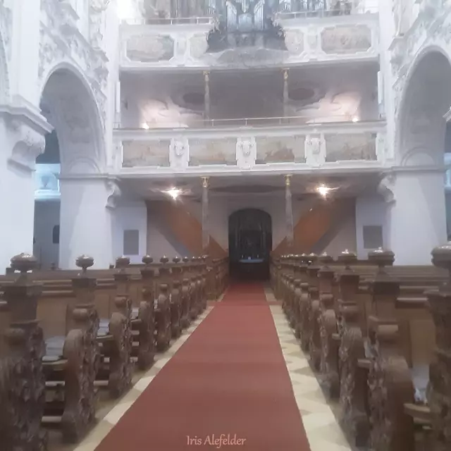Emporen mit der Orgel und Kirchenbänke. | Foto: Iris Alefelder
