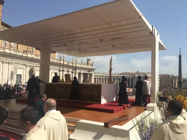 Ganz in der Nähe des Altars. 