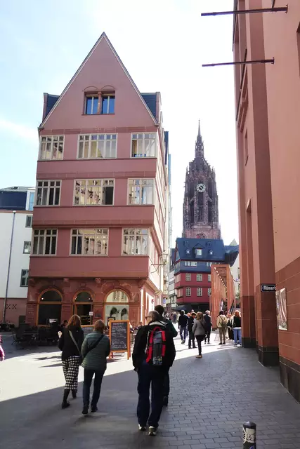 Blick vom Römerberg zum Dom.