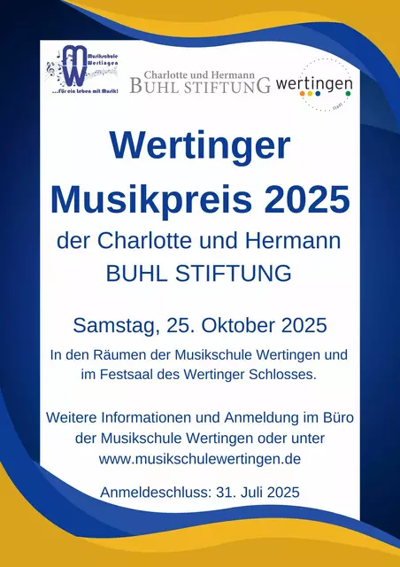 Bereits zum dritten Mal wird der "Wertinger Musikpreis" veranstaltet.