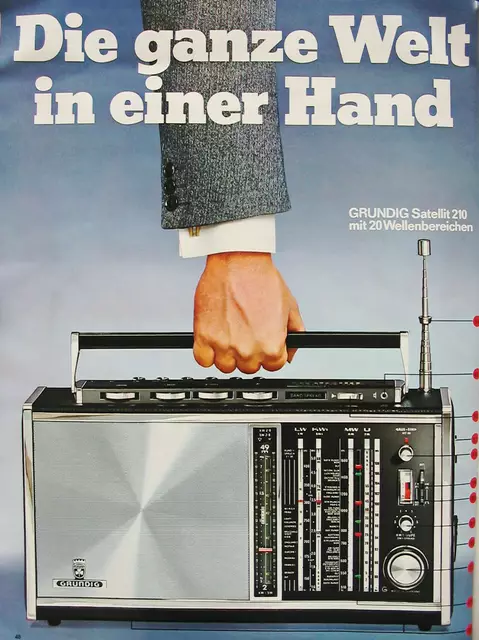Der Grundig Satelit 210 ein toler tragbarer "Kofferradio". Stolz eines jeden Tenagers.