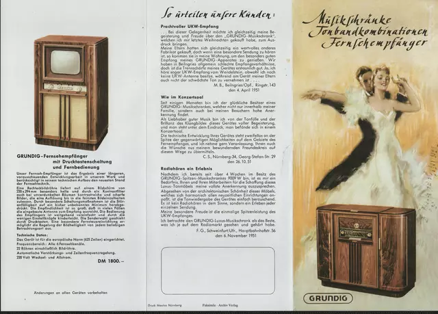 Musikschränke mit eingebauten Fernseher war schon ein großer Luxus zur damaligen Zeit.