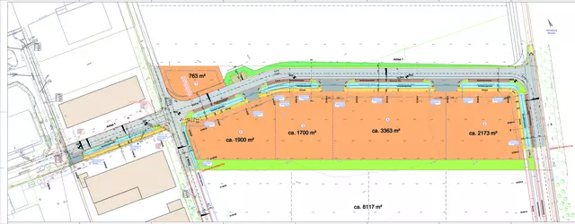 Die freien rund 7.200 m² können nach Absprache in Flächen zwischen 1.700 m² und 7.200 m² eingeteilt werden. | Foto: Gemeinde Münster
