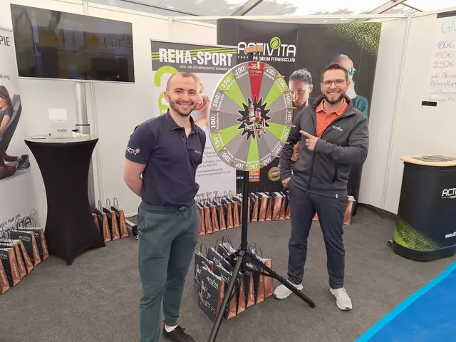 Der Fitnessclub ACTIVITA war auch vertreten, hier am Glücksrad 