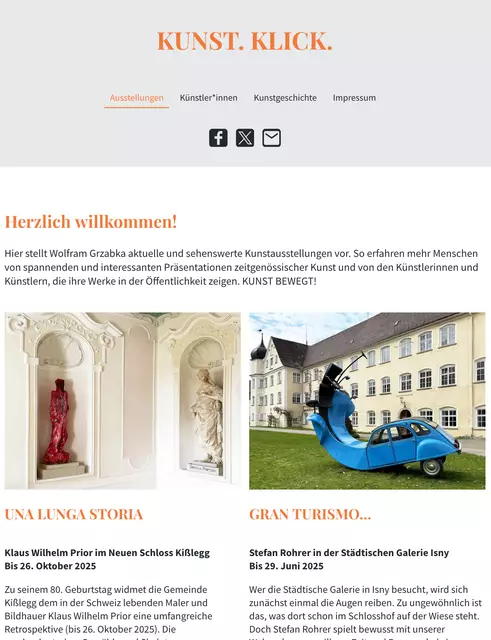 Die neue Homepage www.kunstklick.net