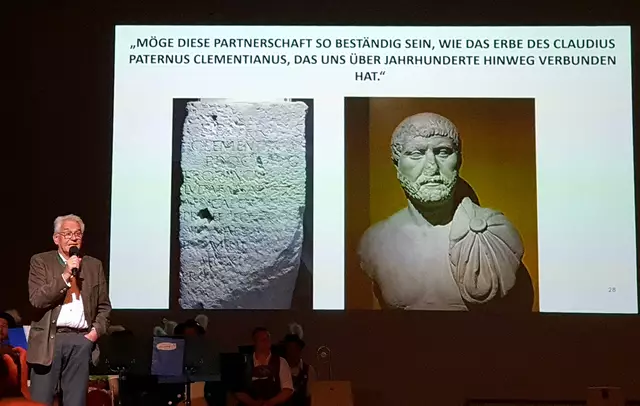 Der Historische "Pate" - Claudius Paternus Clementianus aus Epfach/Abodiacum (*65 - ca. 135 n.Chr.)
präsentiert von Hr. Schneider, ehem. Museumsgründer (Epfach) | Foto: A.Platschka
