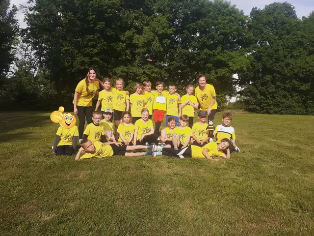 Die Kinderleichtathleten des TSV Gersthofen nach gelungenem 1. Vorrundenwettkampf in Niederraunau | Foto: Nicole Scheich