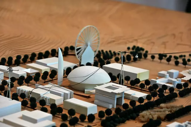 Modelld es Ausstellungsgeländes im Exposeum