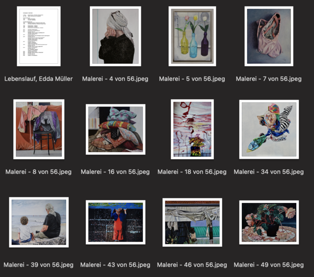 Edda Müller, Künstlerin aus Dinkelscherben in der Ausstellung : zwei Räume -ein Künstlerpaar