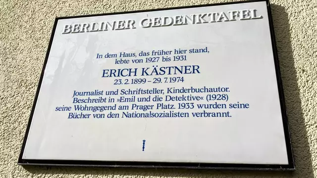 Ehem. Wohnung von Erich Kästner am Prager Platz