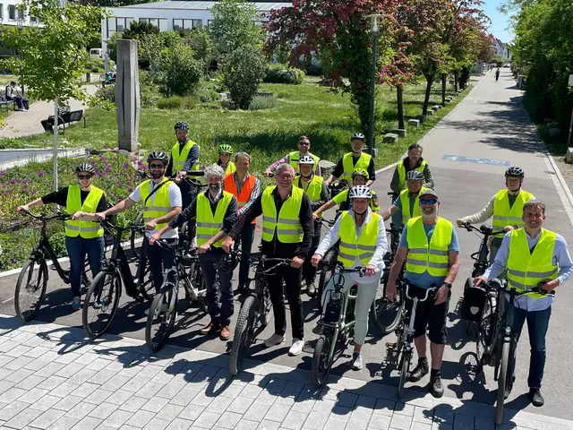 Einen durchweg positiven Eindruck hatten alle Beteiligte der Bereisungskommission bei der Fahrradtour durch Günzburg. | Foto: Michael Lindner/ Stadt Günzburg