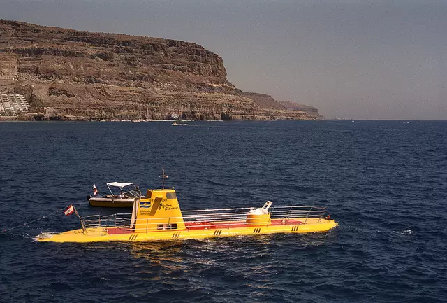 Das gelbe Unterseebot vor der Küste von Gran Canaria