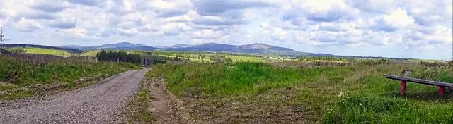 Blick von der Südroute auf die Harzberge