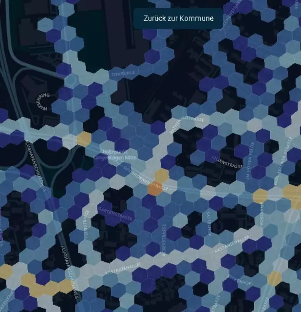 Langenhagen Altlangenhagen: 
Ampelkreuzung Godshorner Straße L 382 / Straßburger Platz / Ackerstraße | Foto: Stadtradeln (Screenshot Heatmap Stadtradeln Langenhagen 2025)