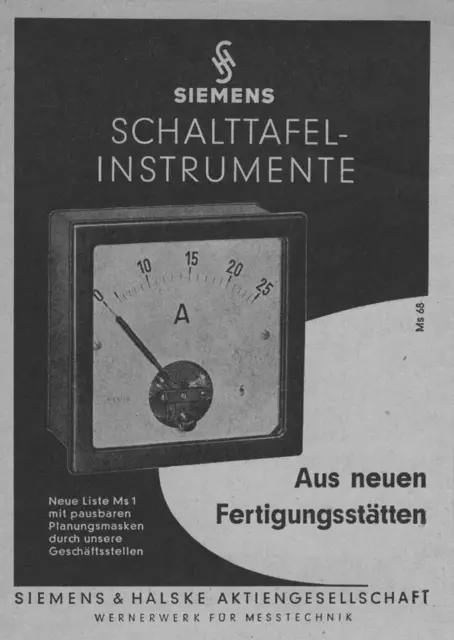 Schalttafel-Instrumente, aber auch ganze Schalttafeln, war ein grßer Geschäftsbereich von Siemens &amp; Halske. | Foto: Otto Killensberger