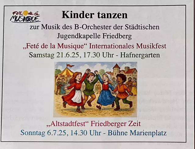 Alle Kinder dürfen mittanzen!
Moderation und Tanzanleitung:
Petra Bauer
Veröffentlicht in der "ASO"
https://12steiert.de/aso | Foto: ASO