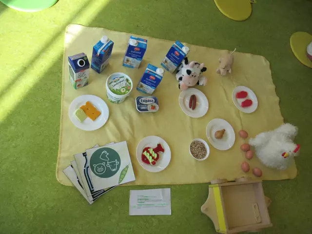 Bei Jolinchen durften die Kinder erstmal Lebensmitteln zu ihrer richtigen Pyramidenstufe zuordnen und lernten somit spielend verschiedene Lebensmittelgruppen kennen | Foto: Kinderhaus