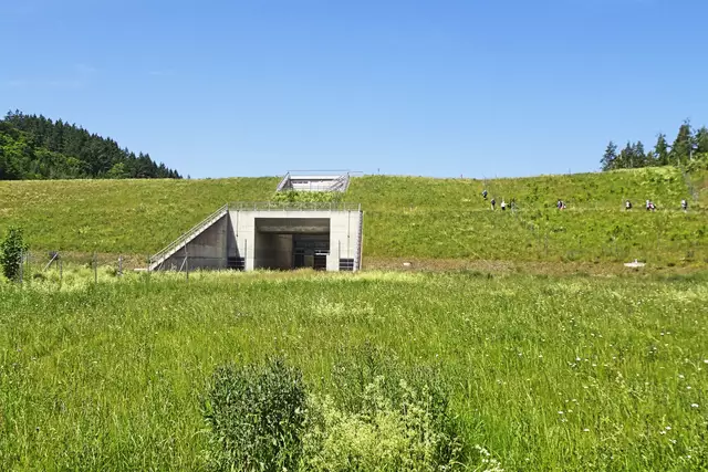 Hochwasserrückhaltebecken Wippra - Luftseite