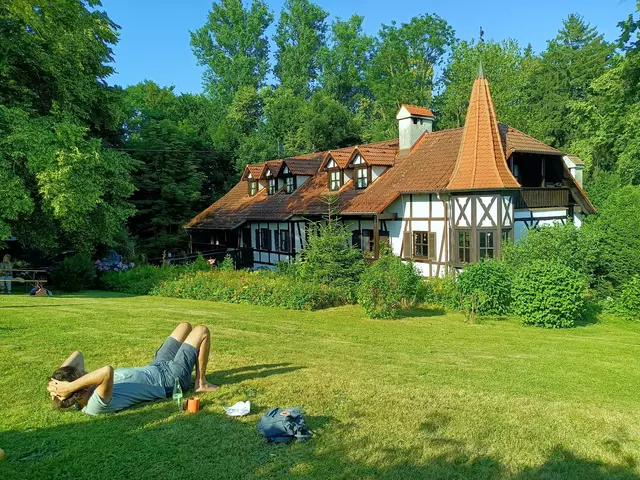 Einen Moment relaxen im Garten hinter dem Schwäbischen Himmelreich