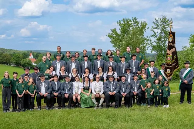 Der Schützenverein "Eintracht" Grimoldsried im Jubiläumsjahr.