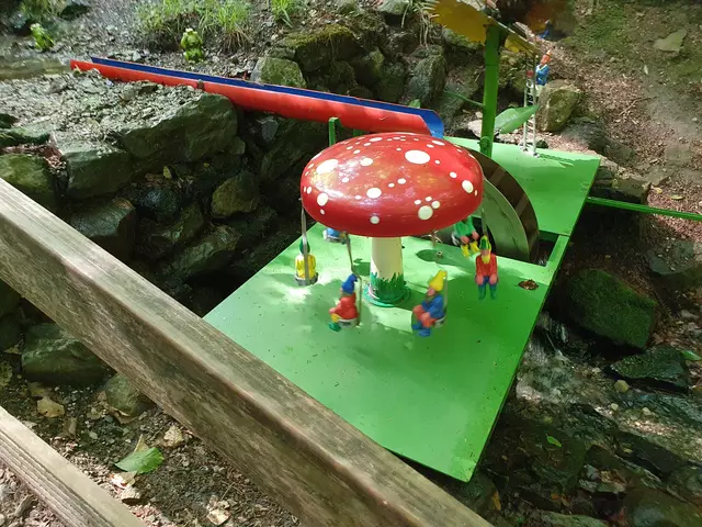 Ein Karusell und die Wasserräder 