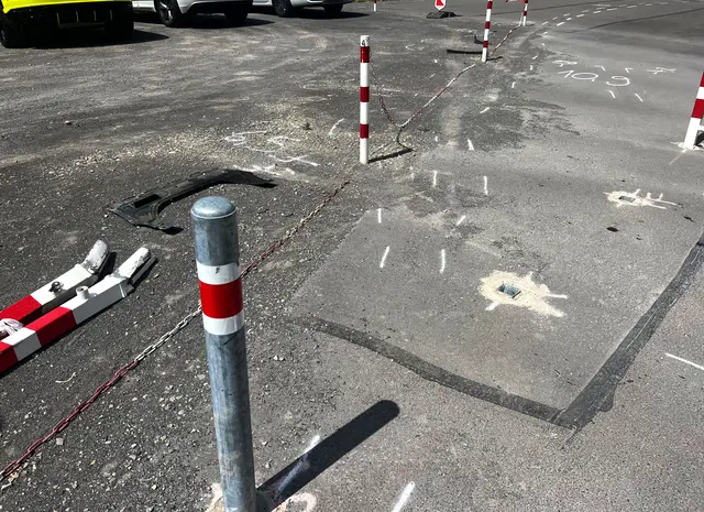 Diese Spuren erzählen noch von dem Drama