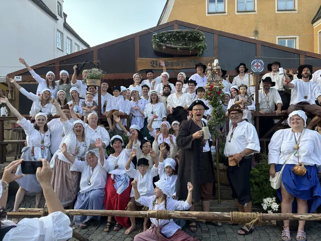 Super Stimmung herrscht wie immer bei den Badern, die von Anfang an dabei sind