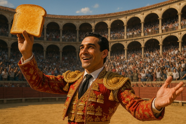 Votre toast, je peux vous le rendre
Señors, señors car avec les soldats
Oui les toreros peuvent s'entendre
Pour plaisirs, pour plaisirs ils ont les combats
Le cirque est plein, c'est jour de fête
Le cirque est plein du haut en bas
Les spectateurs perdant la tête
Les spectateurs s'interpellent à grands fracas

(George Bizet, Carmen)