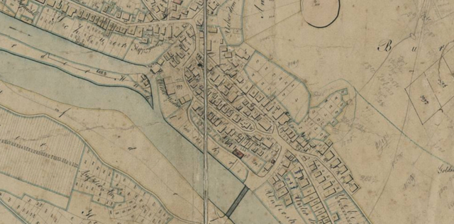 Eder - Holzbrücke unterhalb der Mühle im Jahr 1832