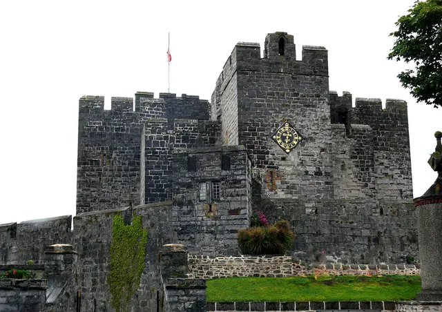 Die mächtige Burg von Castle Town