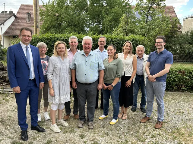 Die neue Vorstandschaft des CSU-Ortsverbands Fristingen um Ortsvorsitzenden Wunibald Wunderle (Mitte) nimmt ihre Arbeit auf. | Foto: CSU-Ortsverband Fristingen