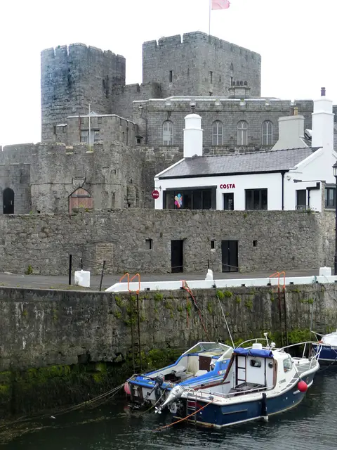 Die mächtige Burg von Castle Town