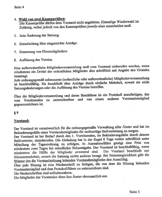 Vereinssatzung Blatt 4