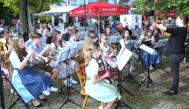 Die SGL Nachwuchskapelle demonstrierte beim Sommerfest von viel Beifall umrahmt  ihr großartiges musikalisches Können. | Foto: Peter Heider