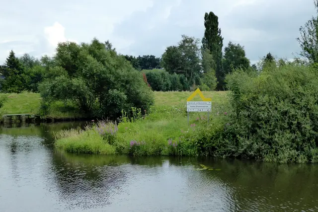 Hafeneinfahrt auf der Oste in Bremervörde.
