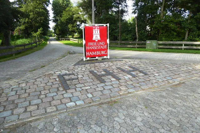 Verkehrsinsel auf Neuwerk.