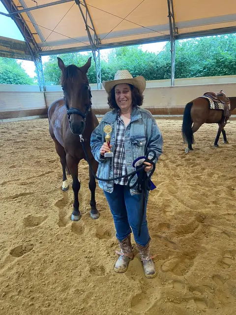 Einsteiger Reining - 1. Platz Monika Becker auf Kay Olena San | Foto: Gabi Koschel
