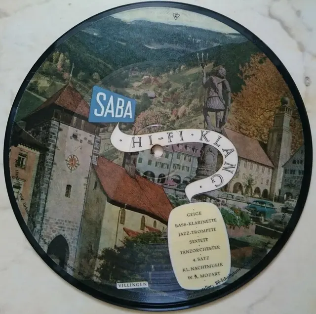 Eine Picture-Schallplatte - mit dieser bewies SABA die hervorragende Qualität seiner Plattenspieler.