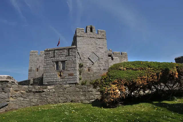 Die mächtige Burg von Castle Town